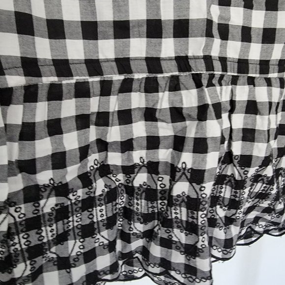 NWT Black & White Gingham sleeveless top, M - Picture 3 of 4